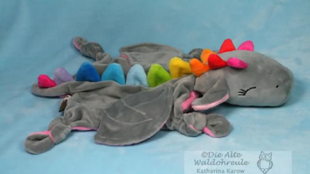 Fluffeltuch Schlappohrdrache Lotta in grau