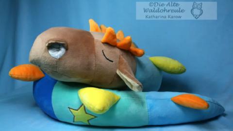 Bettschlange Drache Samu bunt